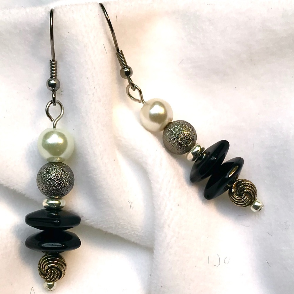 Handmade Earrings with Vintage & Modern Elements (E114-3H) New Without Tags
